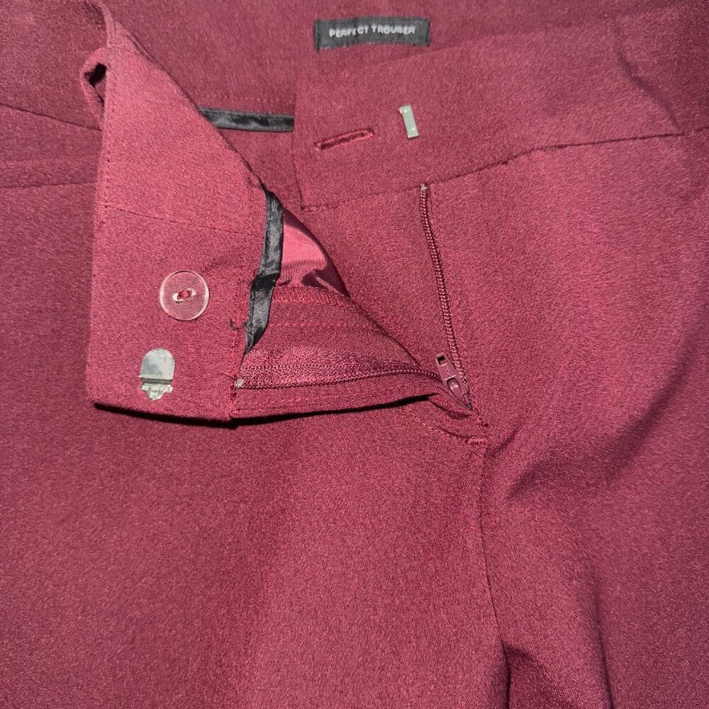 Worthington Perfect Trouser Burgundy Pants Size 6P - Picture 6 of 10